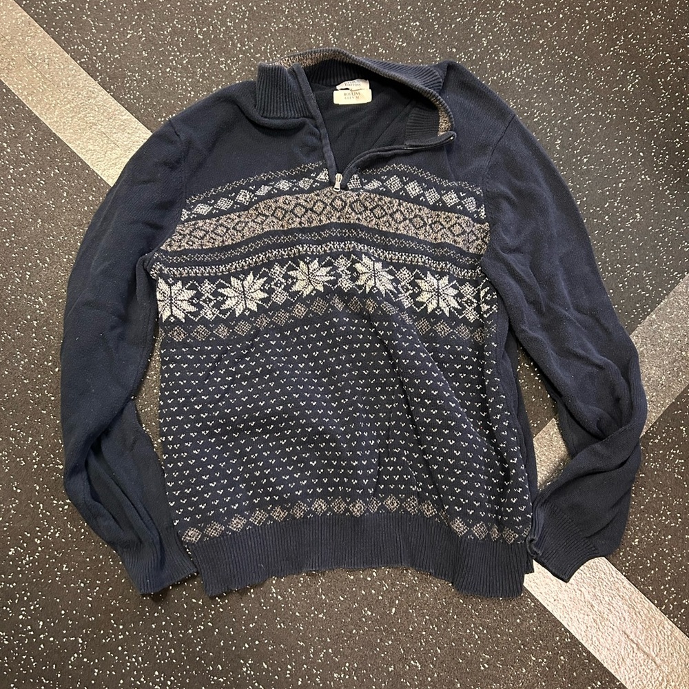 Croft & Barrow Men's Navy Zip-Up Sweater